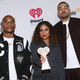 Charlamagne tha God, left, Angela Yee, and DJ Envy, win the Best Pop Culture Podcast award for ‘The Breakfast Club,’ at the 2020 iHeartRadio Podcast Awards on January 17, 2020 in Burbank, California.